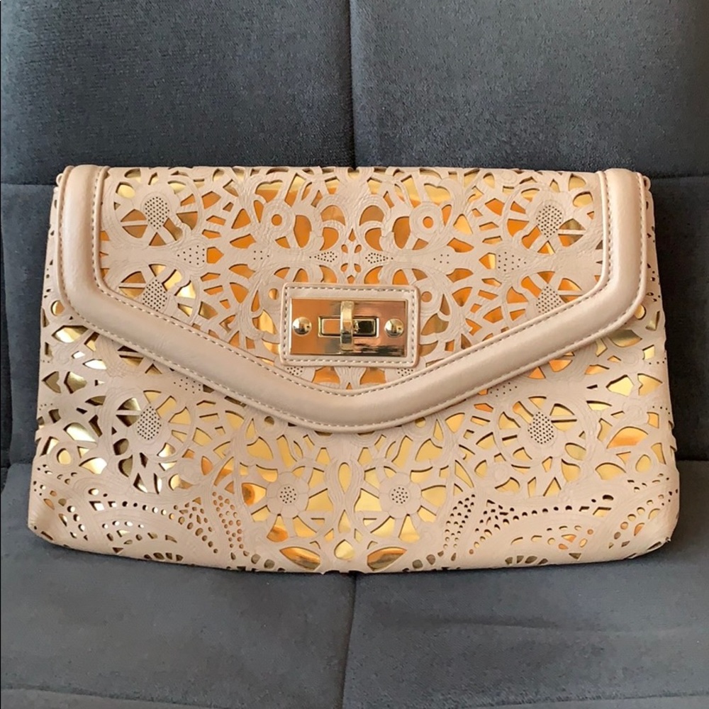 Aldo Faux Leather Lace Convertible Purse
